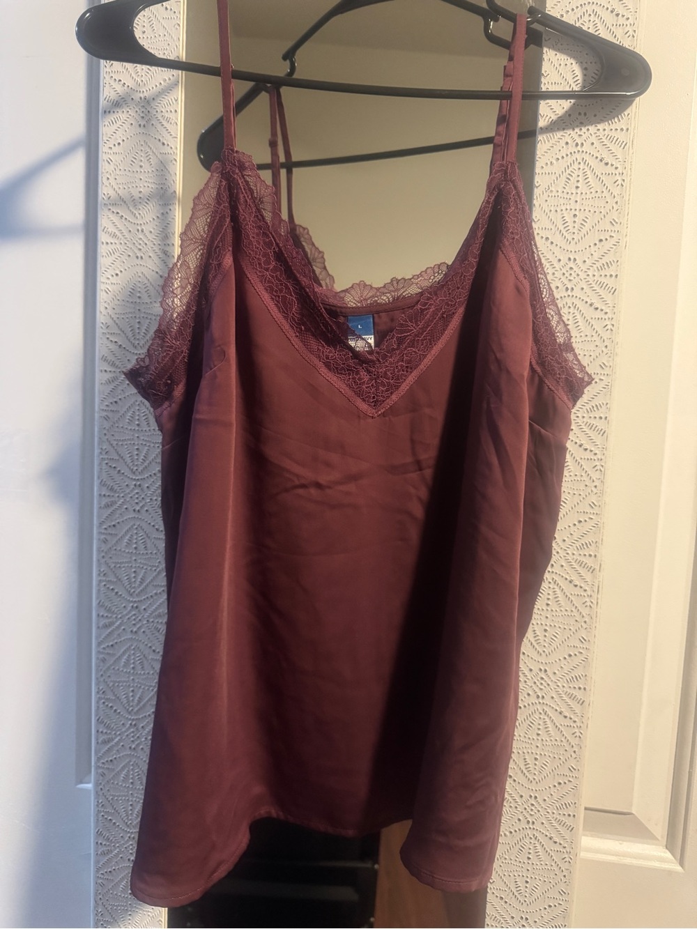 Old Navy Lace-Trim Satin Cami in purple